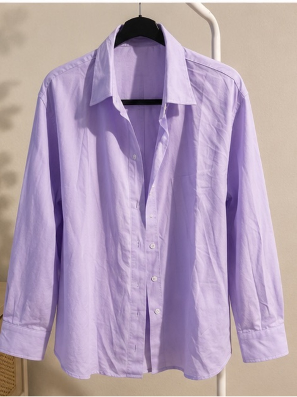 SHEIN Lavender Button-Down Top